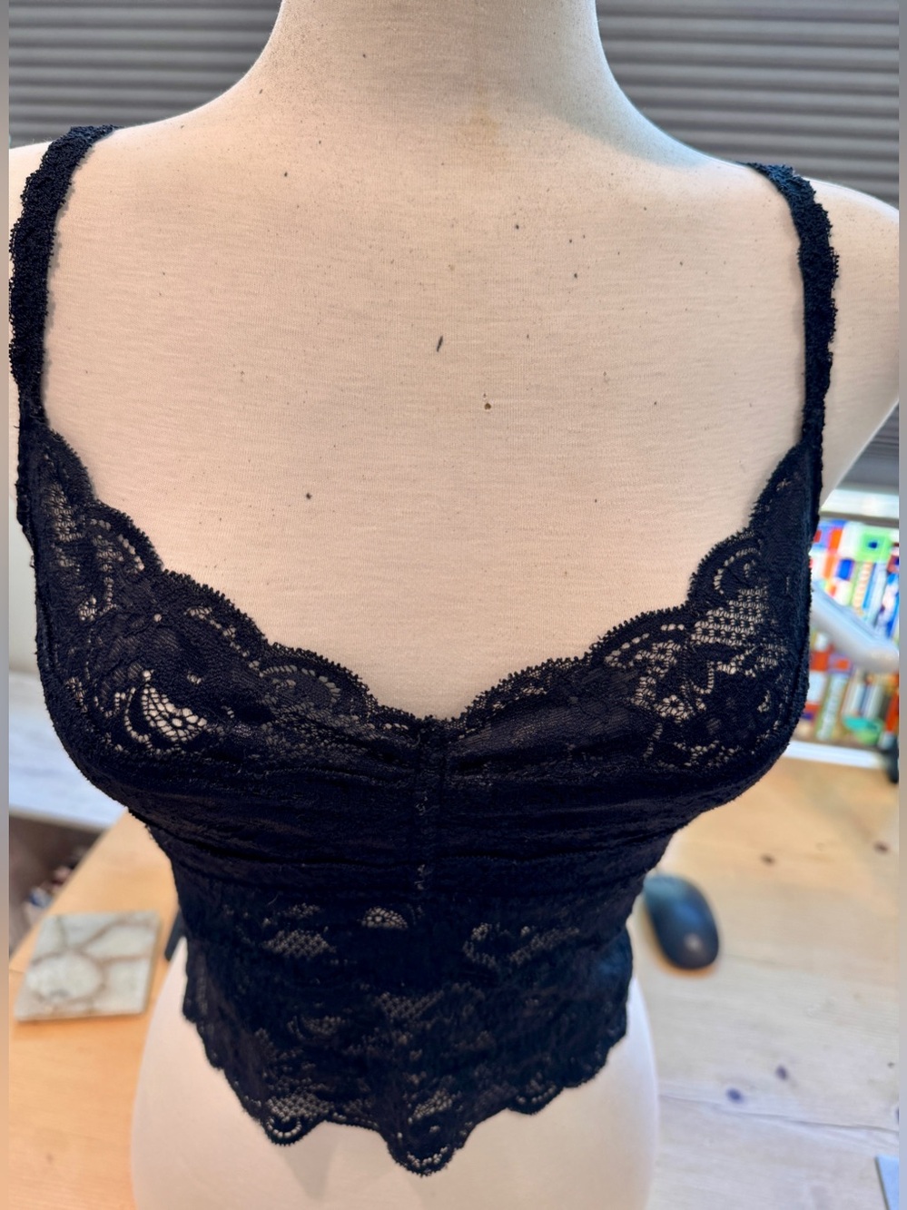 Never Say Never Lace Camisole Black - Women's Intimates Large